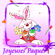 Gif animé Joyeuses Pâques lapin